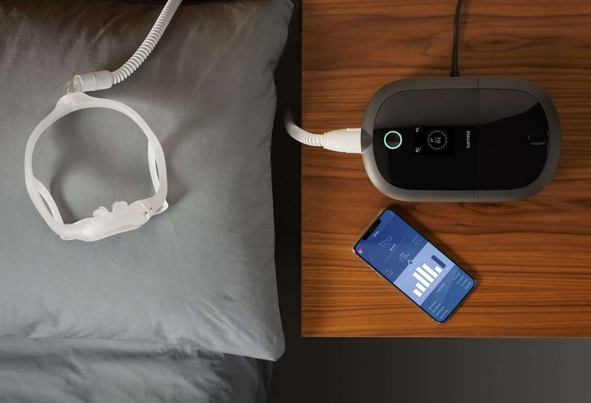 Appareil CPAP Dreamstation 2 avec masque et application téléphone