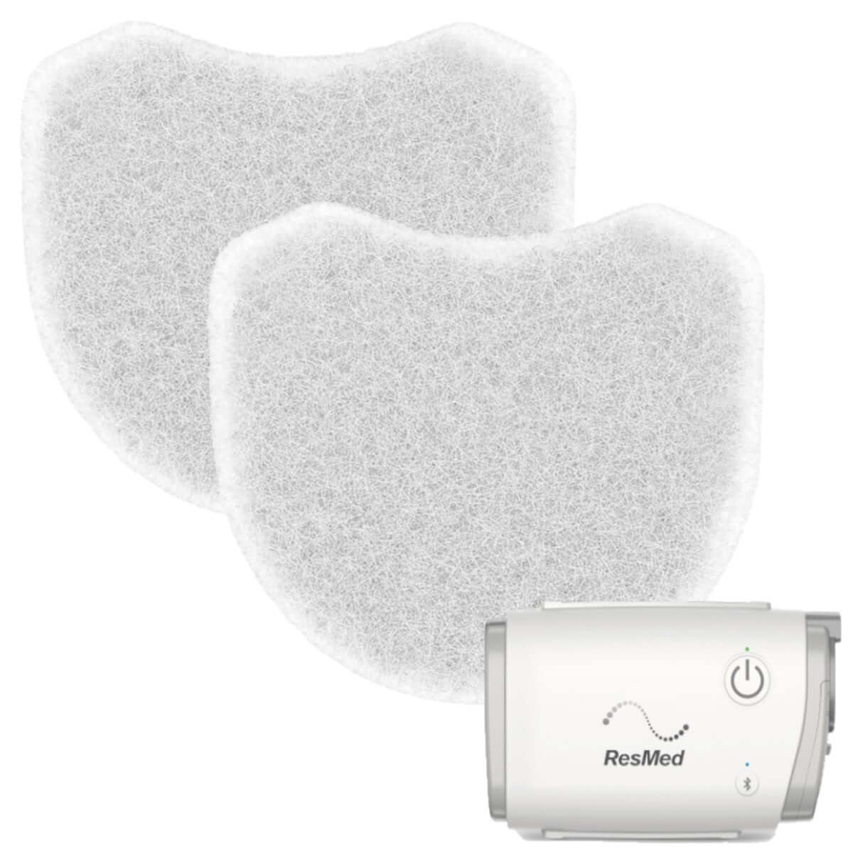 Two filters with an Airmini CPAP