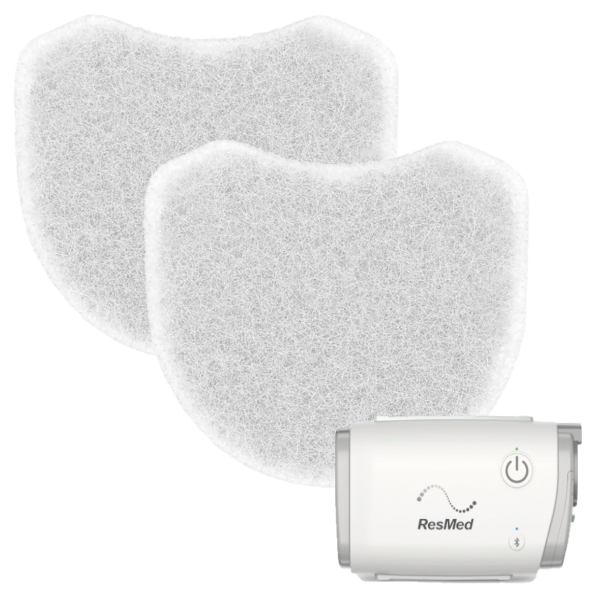 Two filters with an Airmini CPAP
